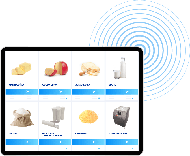 eDairy Market tablet view