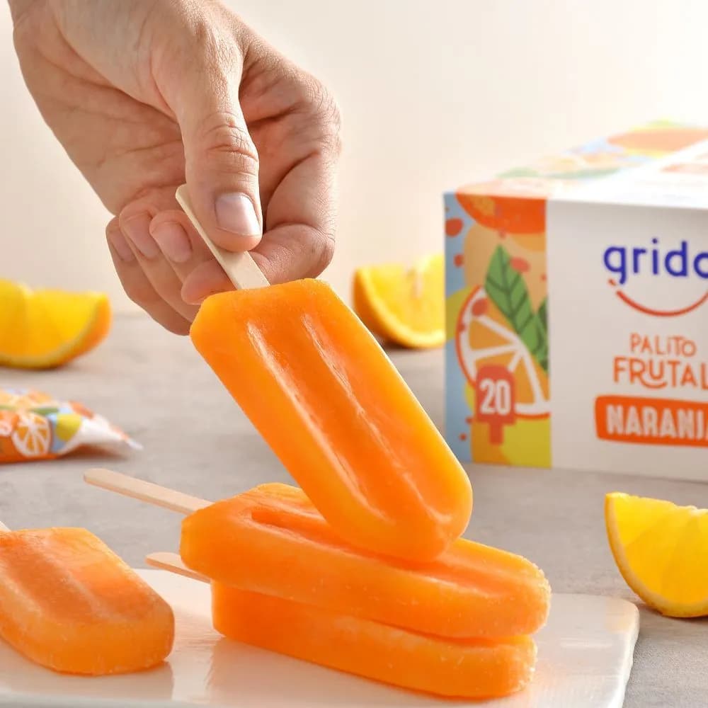 Orange-Flavored Water Ice Pop